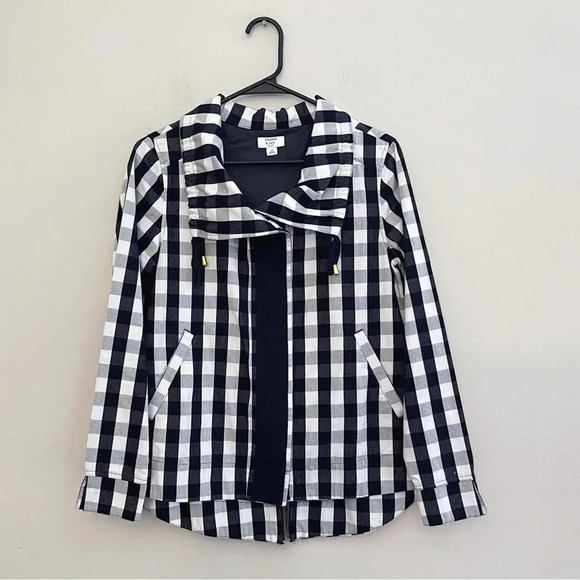crown & ivy Jackets & Blazers - Crown & Ivy plaid jacket petite small preppy classic light academia gingham
